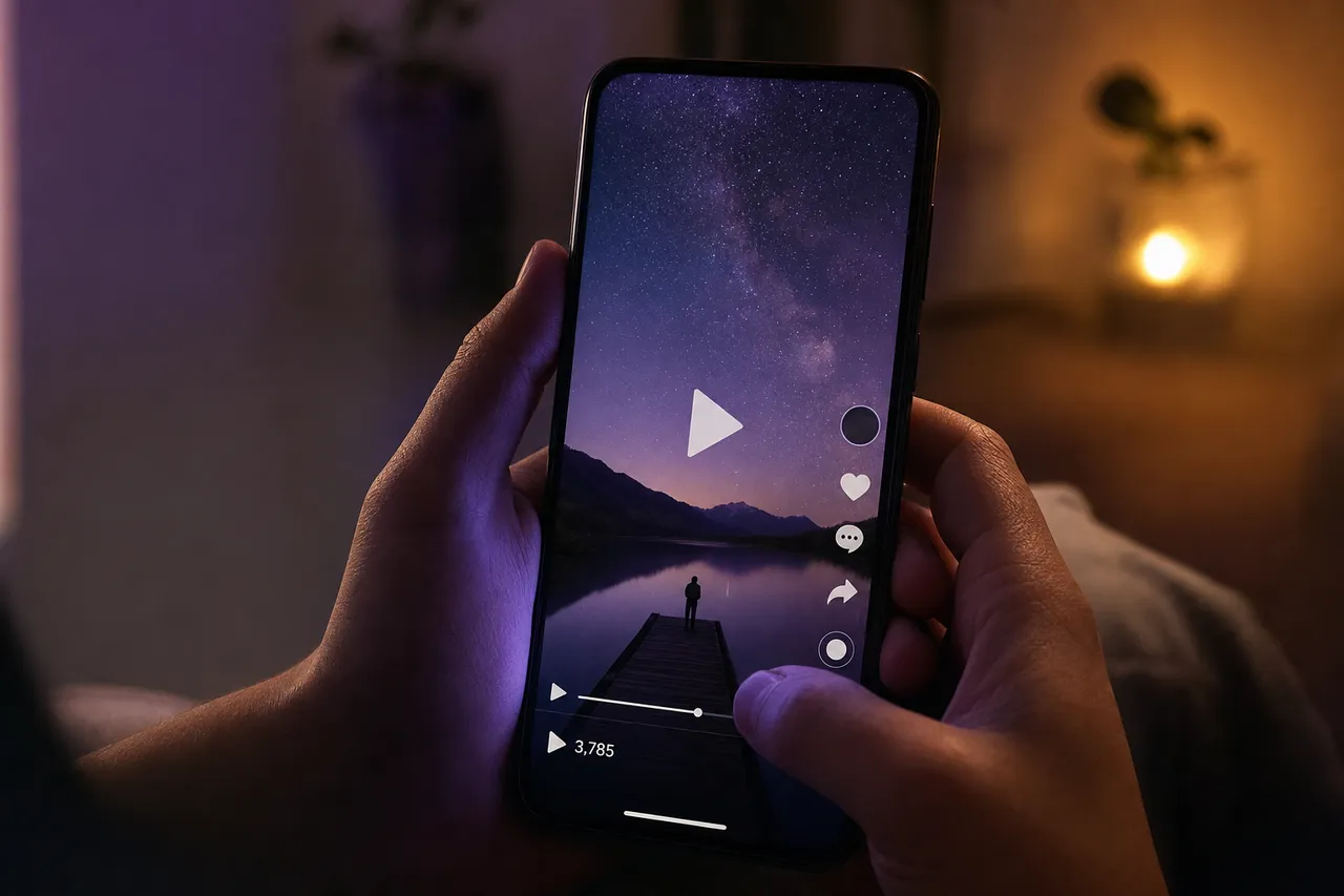 Reel de Instagram mostrando el contador de reproducciones en aumento