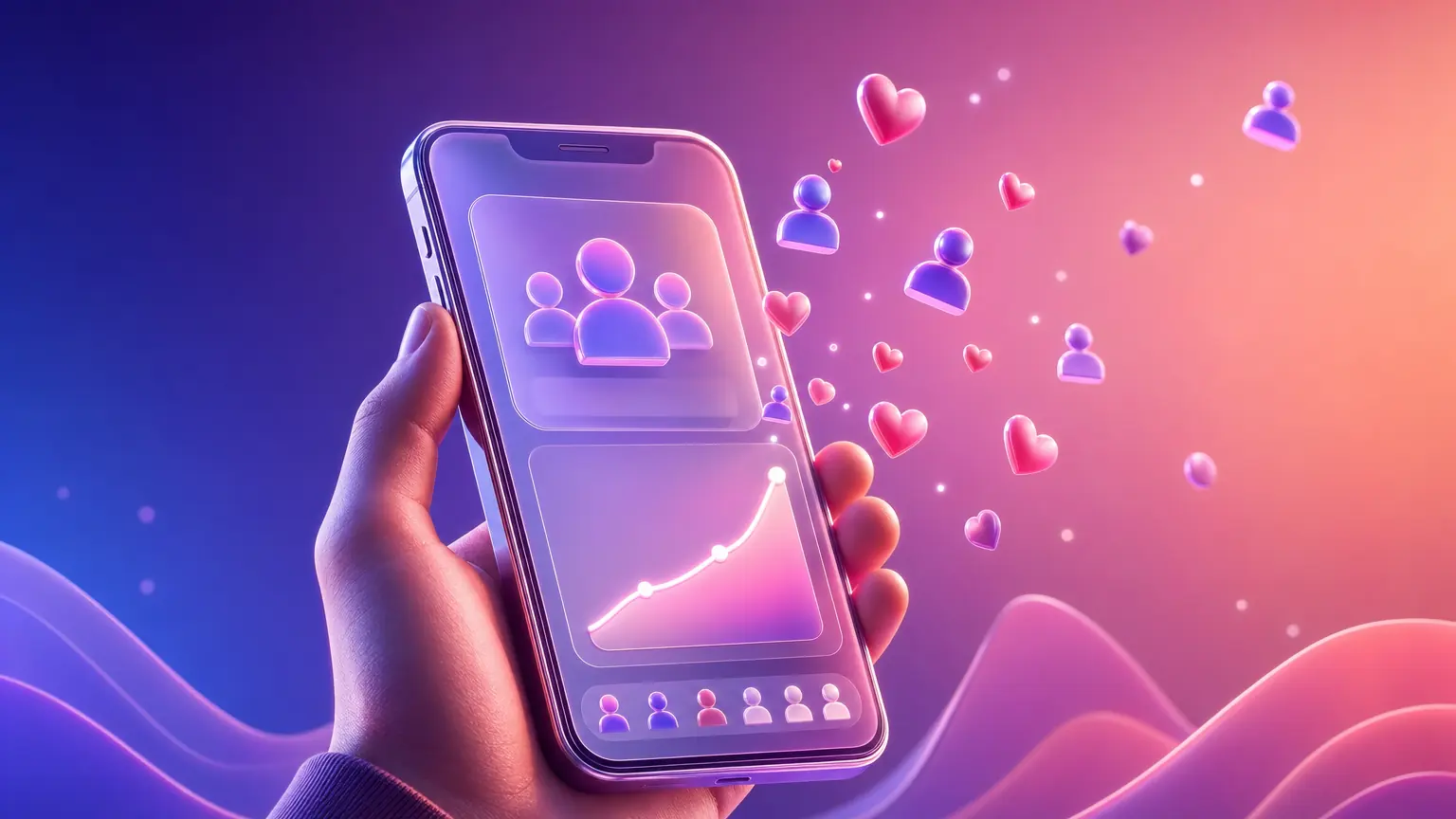 Contador de seguidores de Instagram mostrando el número subir en tiempo real